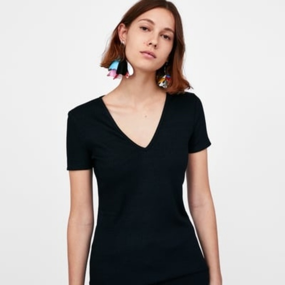 Zara V Neck T Shirt Flash Sales, 57 